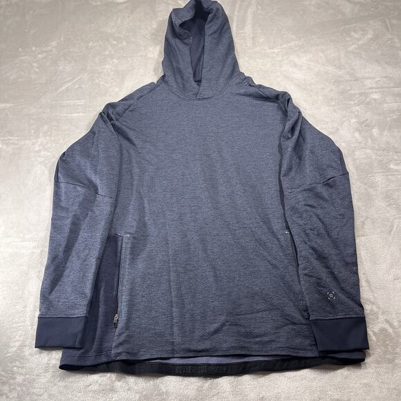 Lululemon Textured Tech Hoodie Navy Blue/Black Mens Size XL - Picture 1 of 10
